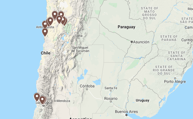 Trip to Chile- Map