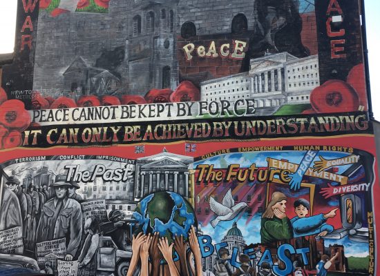 A mural in Belfast, Northern Ireland, calling for peace and reconciliation (CC BY-NC-ND 4.0)